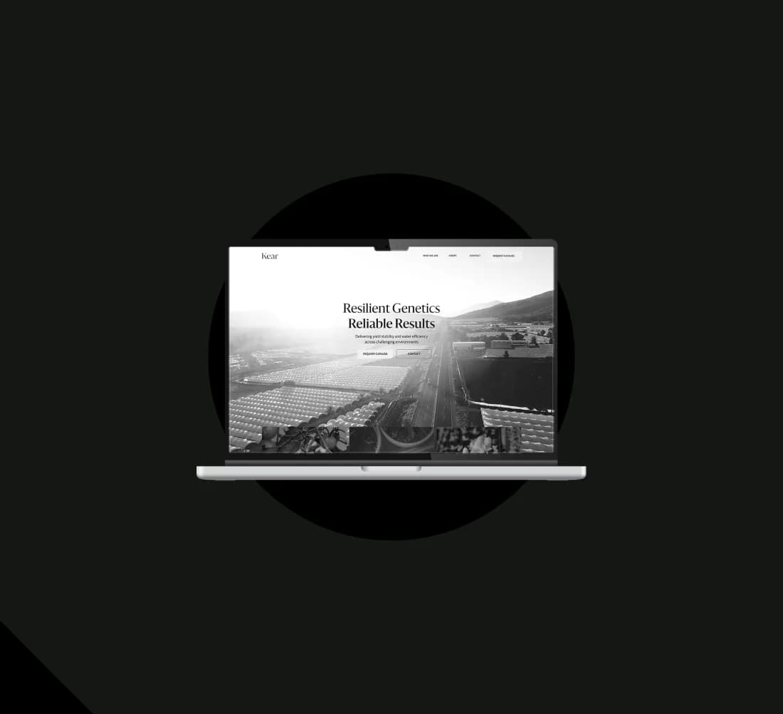 Kear website design by agend